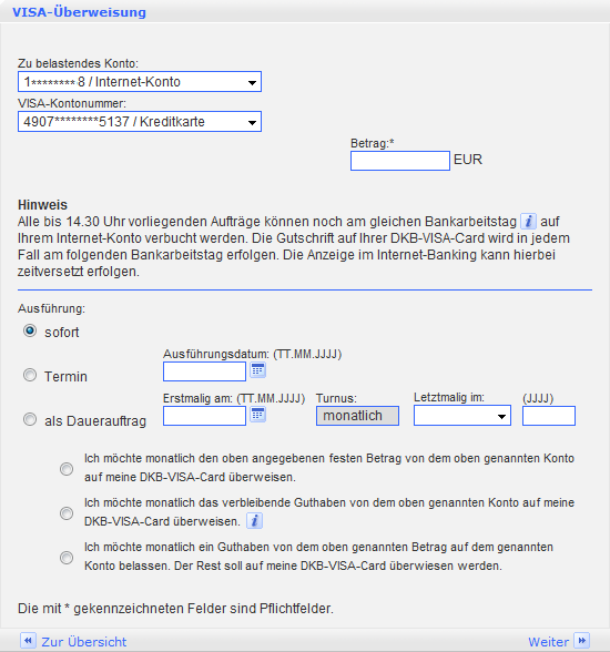 Mit dem DKB Visa Sparen ist ein tglich flliges (Tagesgeld) Konto gemeint.